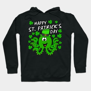 Happy St. Patrick's Day 2022 Octopus Wildlife Lover Hoodie